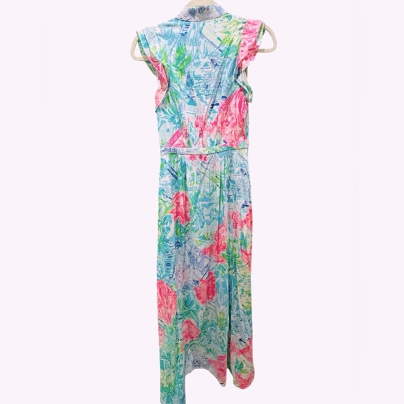 Lilly Pulitzer Palm Beach Silk Maxi Bohemian Queen 60th Anniversary NWOT Size 0 - Picture 6 of 7